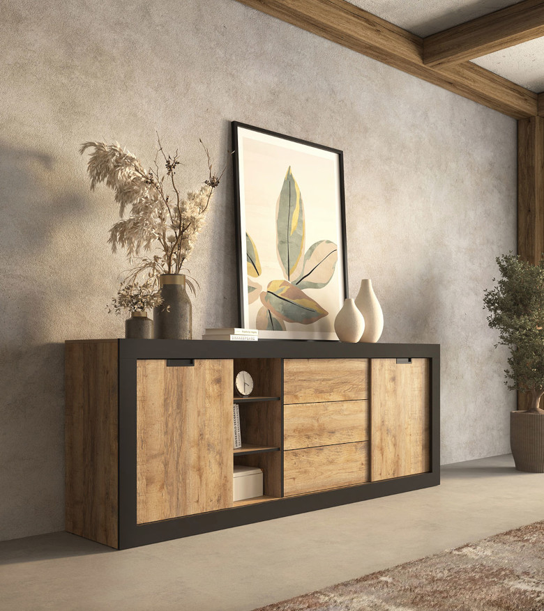 Скрин Trudo 25 дъб Samdal черен