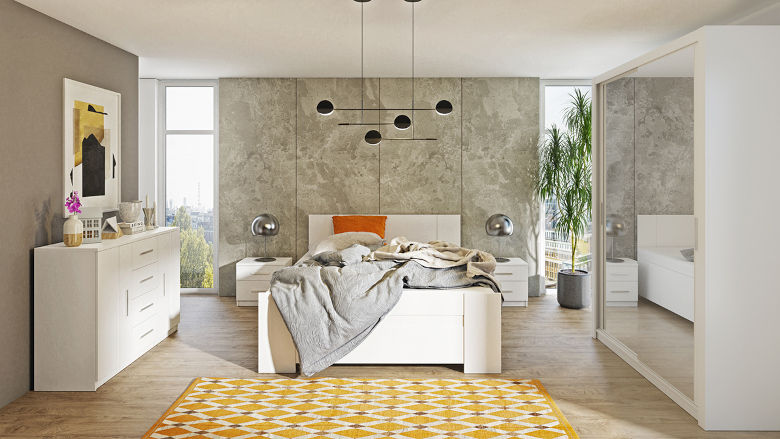 Бони с 2 спални в бяло